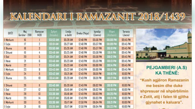 AAICW - Kalendari i Ramzanit 2018/1439