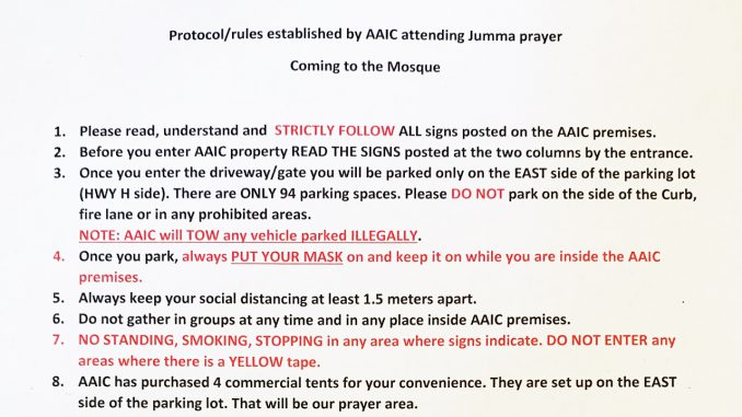AAICW-COVID RULES - OPEN MOSQUE - 2020-07-01